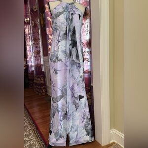 New Calvin Klein Elegant Gown/Dress with halter neck and decorative chain detail